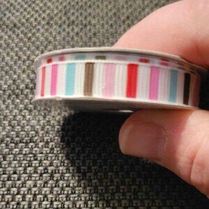 Colored Stripes Crafting Ribbon. New